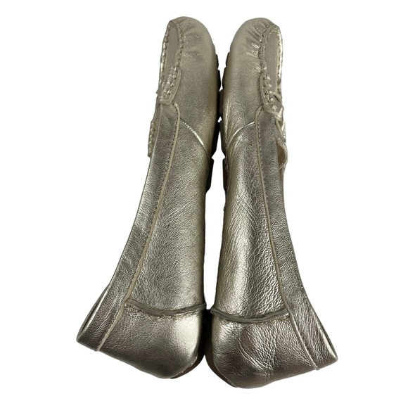 Sperry Top-Sider Metallic Gold Slip-On Flat Loafer Size 7 Summer Essential Basic - Picture 9 of 13